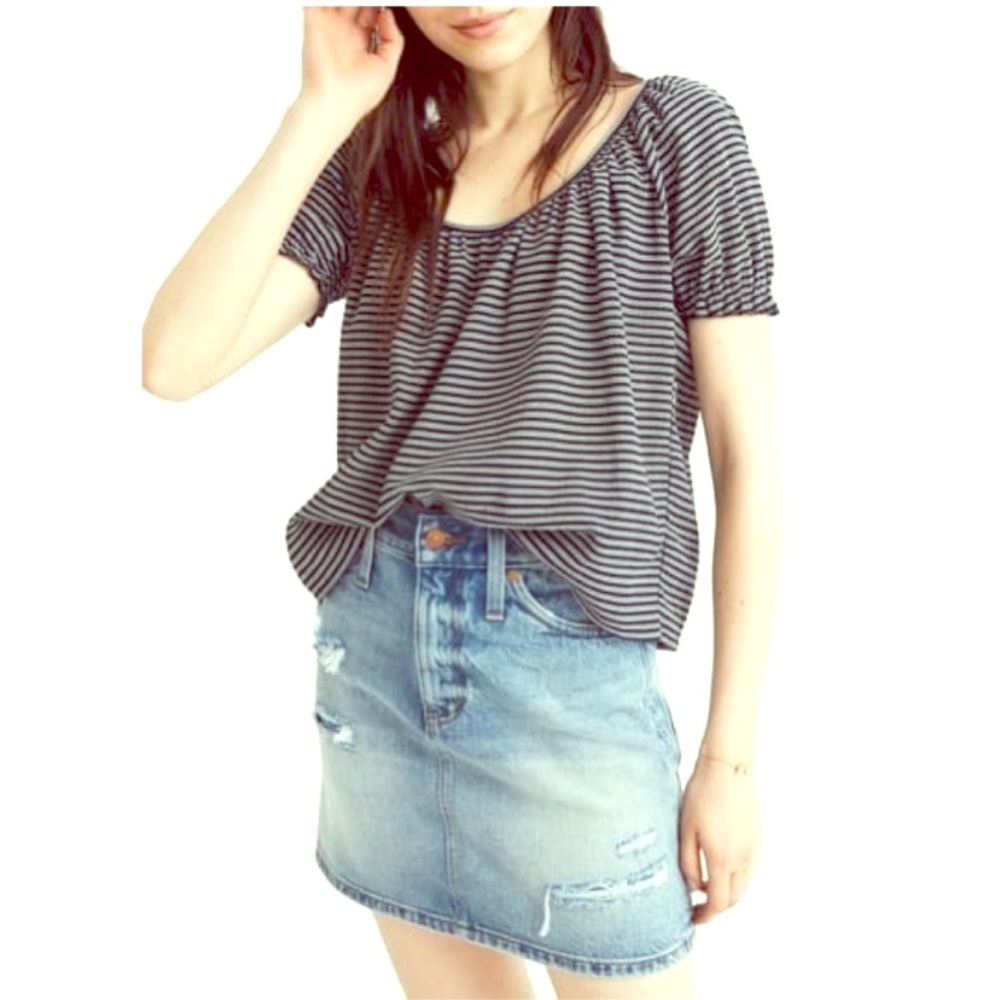Madewell Peasant Top in Stripe M - Picture 8 of 8